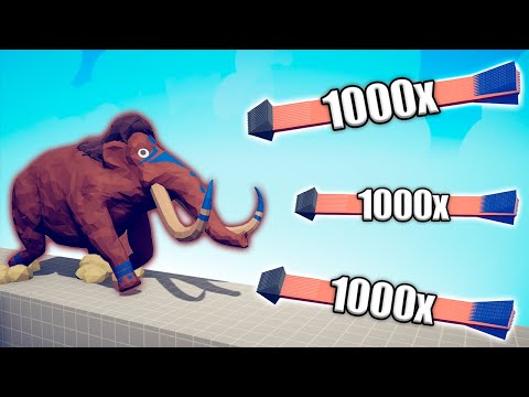 MAMMOTH vs 1000x OVERPOWERED UNITS - TABS | Totally Accurate Battle Simulator 2024