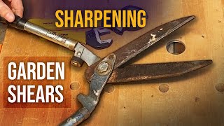 Sharpening Garden Shears with a Whetstone