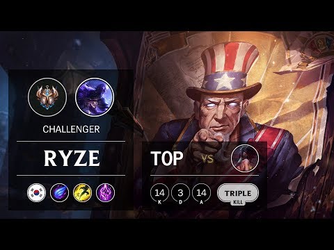 Ryze Top vs Akali - KR Challenger Patch 9.11