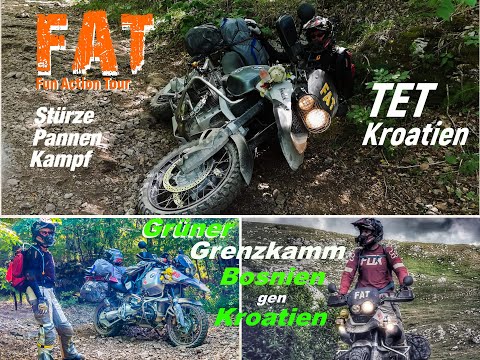 Bosnien Grenzkamm Offroad und TET Kroatien. Stürze und Motorradpanne a.d Gipfel. BMW 1150 GS ADV