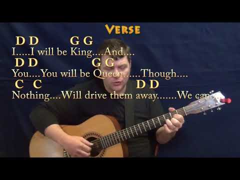 Heroes (David Bowie) Fingerstyle Guitar Cover Lesson with Chords/Lyrics