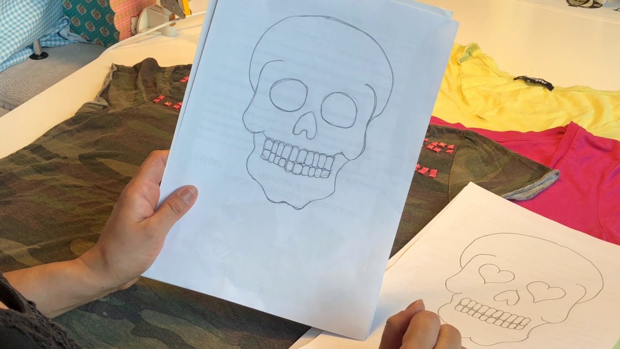 2 Relooking T-shirt tête de mort