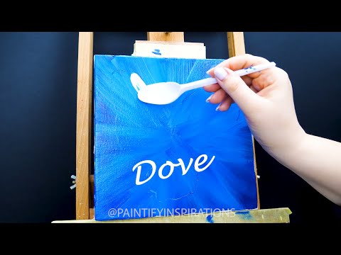 Simple Dove Acrylic Painting Tutorial Easy | Satisfying ASMR