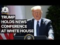 President Donald Trump holds news confer
