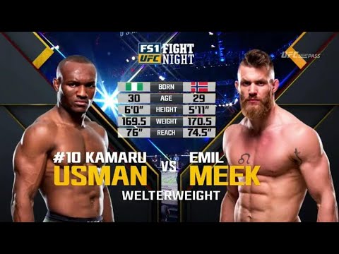 Kamaru Usman vs Emil Meek full fight