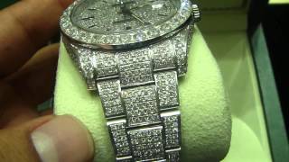 Mr Chris Da Jeweler Real Diamond Rolex 32 Carat Date Just 41mm (Video No : w03964)