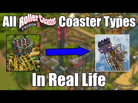 EVERY RollerCoaster Tycoon 3 Coaster Type In Real Life  |  Base game, Soaked and Wild expansions