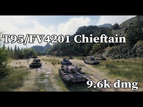World of Tanks T95/FV4201 Chieftain - 9.6k damage 6 kills - Mountain Pass – Standard