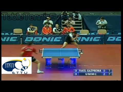 Vladimir Samsonov Vs Hou Yingchao : Final 1  [ETTU Champions League]