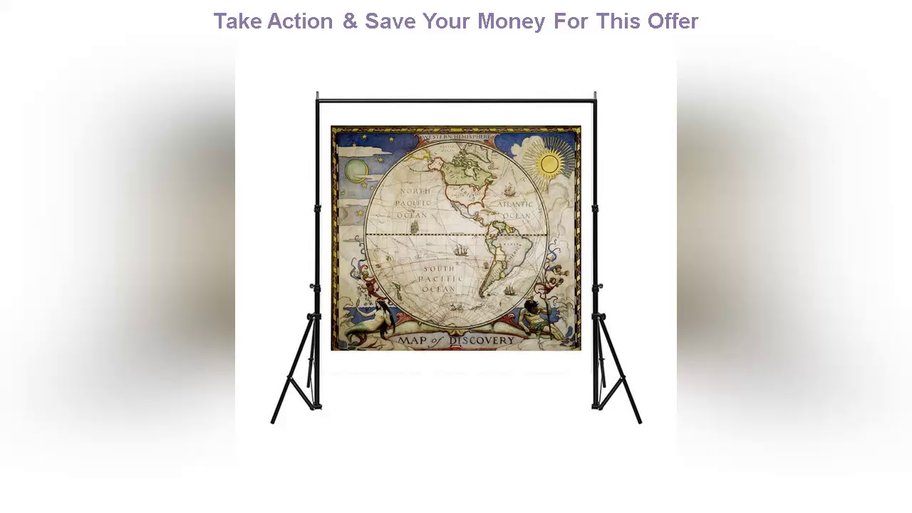 Slide 24x24 inch Western Hemisphere Map of Discovery Vintage Decor Map Home Office Wall Decoration