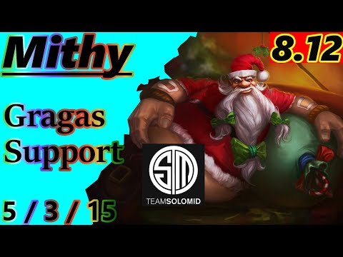 Mithy as Gragas Support - S8 Patch 8.12 - NA Challenger - Full Gameplay