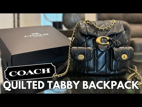 New! Coach Quilted Tabby Backpack | First Impressions | What Fits