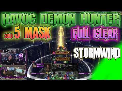 (SOLO) Havoc DH 5 Mask Horrific Vision - Full Clear Stormwind