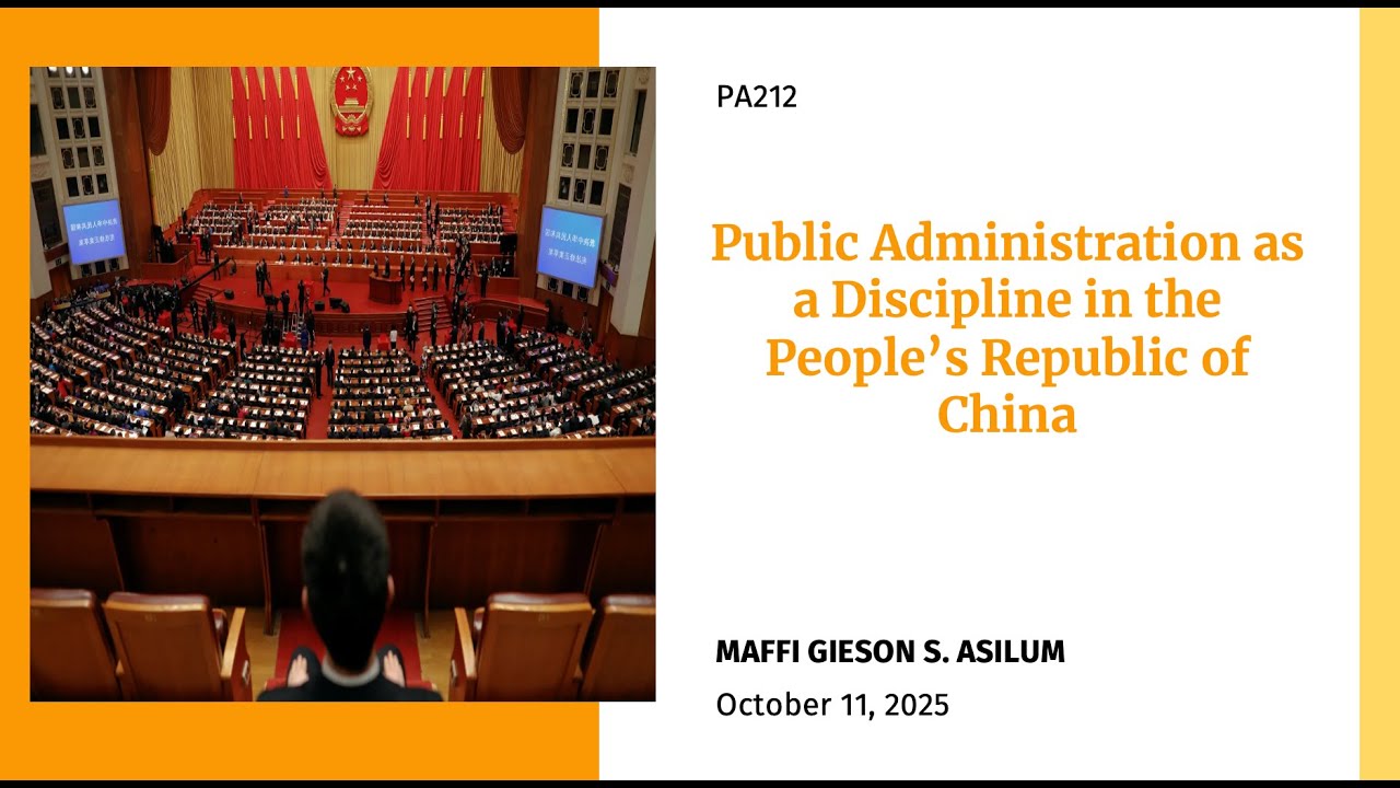 PA212 Report: Public Administration as a Discipline in the People's Republic of China