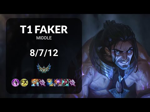 T1 Faker Sylas vs Orianna MIDDLE - KR CHALLENGER Patch 15.11