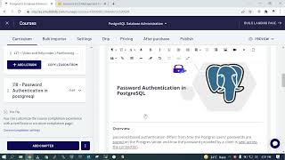 Password authentication in postgresql