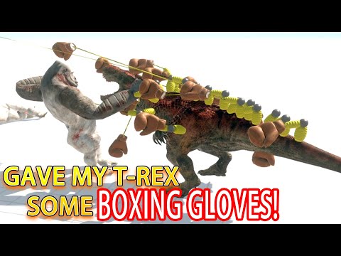 BOXING T-REX VS ALL UNITS | T-Rex's boxing gloves | Animal Revolt Battle Simulator | ARBS