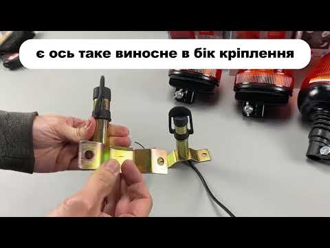 Маячок LED проблесковый 12В/24В, (128мм х 200мм), 40 LED диодов, крепление на штырь - фото 1 - id-p1309298099