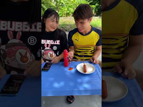 Ăn xúc xích là cả một vấn đề | Just for fun 😝| GĐ Kem #shorts