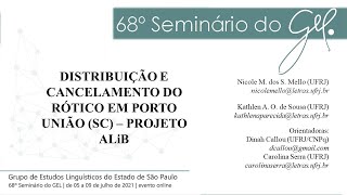 DISTRIBUIÇÃO E CANCELAMENTO DO RÓTICO EM PORTO UNIÃO (SC) - PROJETO ALIB