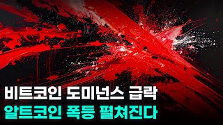 비트코인 도미넌스 급락. 알트코인 폭등 펼쳐진다. 이더리움, 비트코인캐시, 파티코인, 리플, 스텔라루멘.