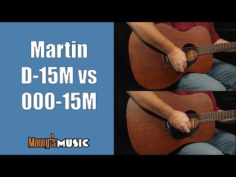 Martin Guitar 15 Series Comparison - D-15M vs 000-15M