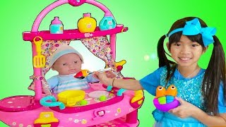 Emma Pretend Play w/ Little Cry Baby Doll Nursery Play House Playset