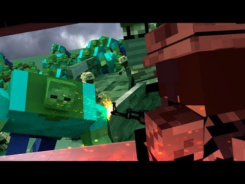 Minecraft | ZOMBIE TEAM BASE CHALLENGE - Build to Survive! (Zombies vs Base)