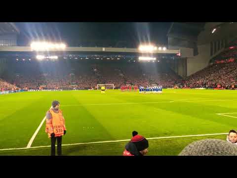 Anfield pays respect to Davide Astori // Liverpool vs Porto UCL