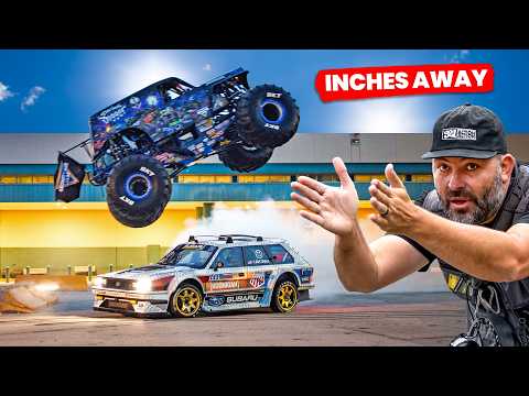 The Most DANGEROUS Gymkhana Ever Filmed (inches from disaster)