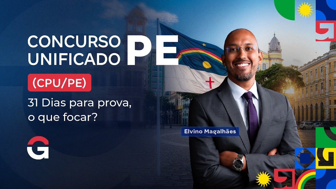 (ESTREIA) CPU PE | 31 Dias para prova, o que focar? Com Elvino Magalhães