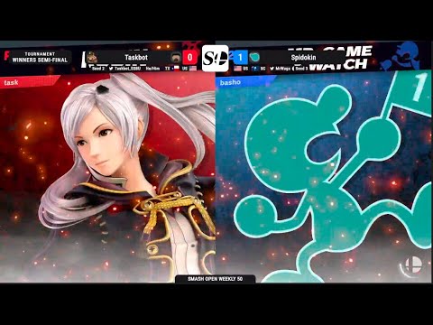 Smash Open 50 Winners Semi-Finals: Taskbot (Steve/Robin) vs Spidokin (Mr. Game & Watch)