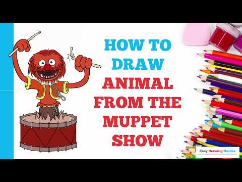 How to Draw Animal from the Muppet Show in a Few Easy...