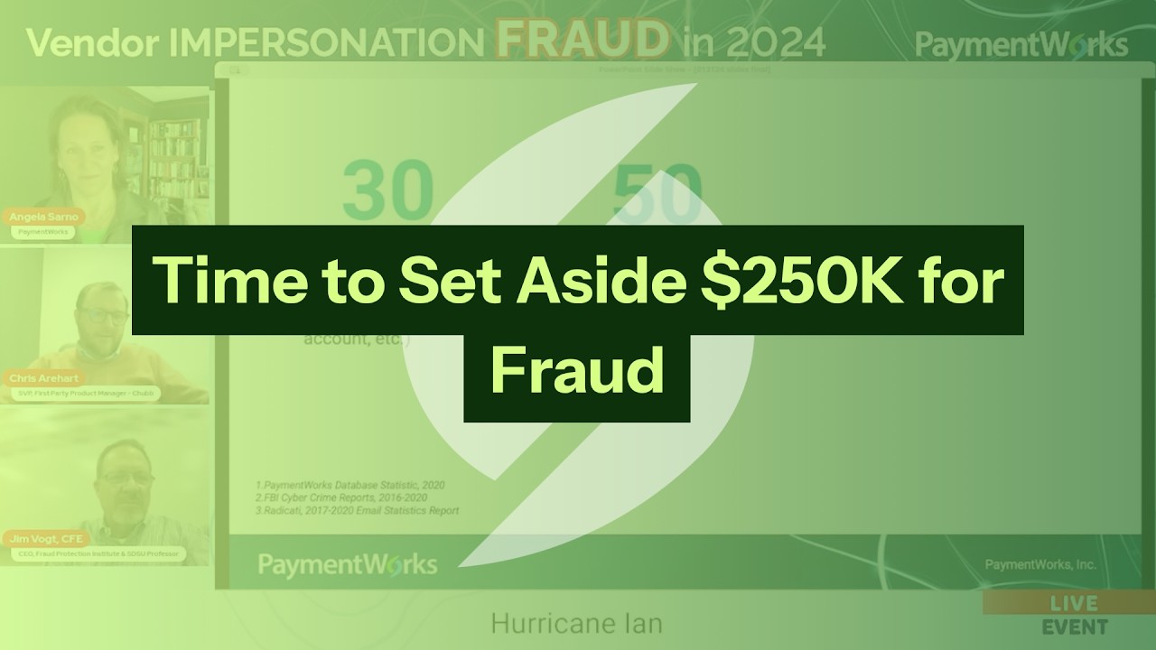 Time to Set Aside $250K for Fraud
