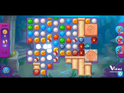 Fishdom. 8249 super hard level no boosters and diamonds - 18 moves