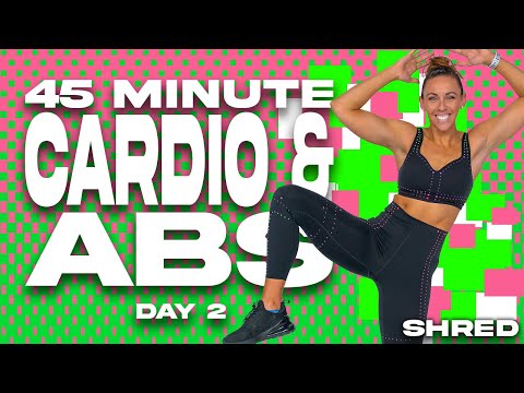 45 Minute Low Impact HIIT Cardio and Abs Workout | SHRED - DAY 2