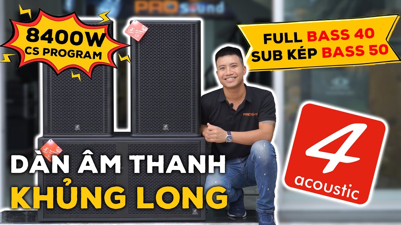 Loa 4Acoustic Si15 & Sub Kép 4Acoustic 218BK - Dàn Loa Khủng Long 8400W ! | Pro Sound Việt Nam