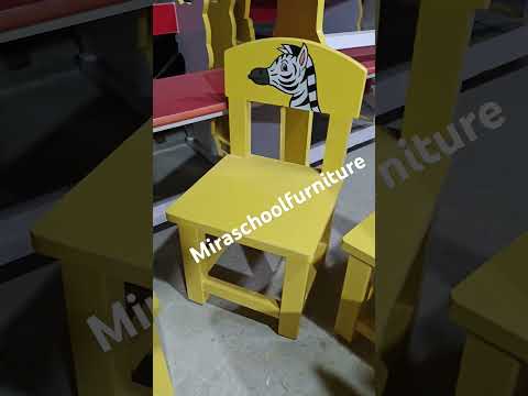 Kids Wooden Yellow School Chair