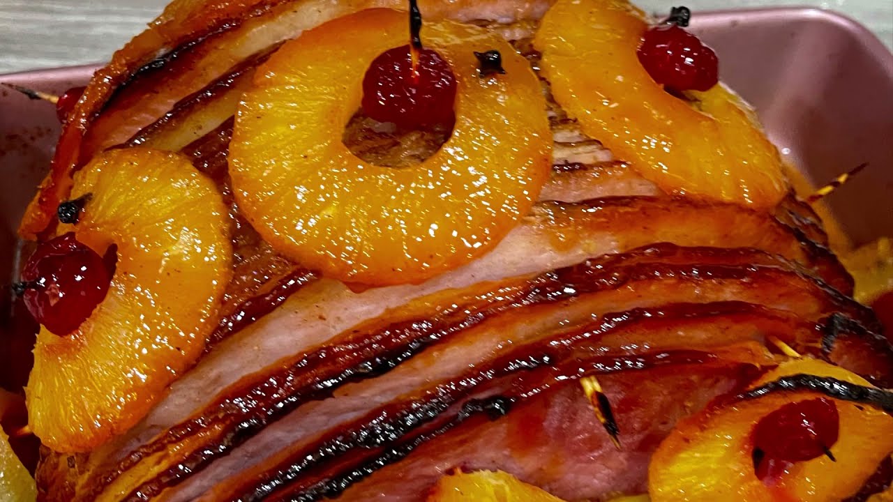 Jamón con piña Glaseado Al horno 🎄Para La cena de Navidad y ańo nuevo !!!🎄🎅🏻
