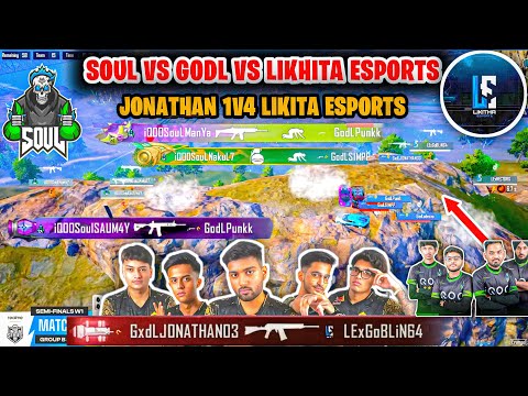 😱💀 GODL vs SOUL vs Le 🤯 Jonathan 1v4 Likita Esports | wwcd bgmi tournament live|bgis live|bgmi live