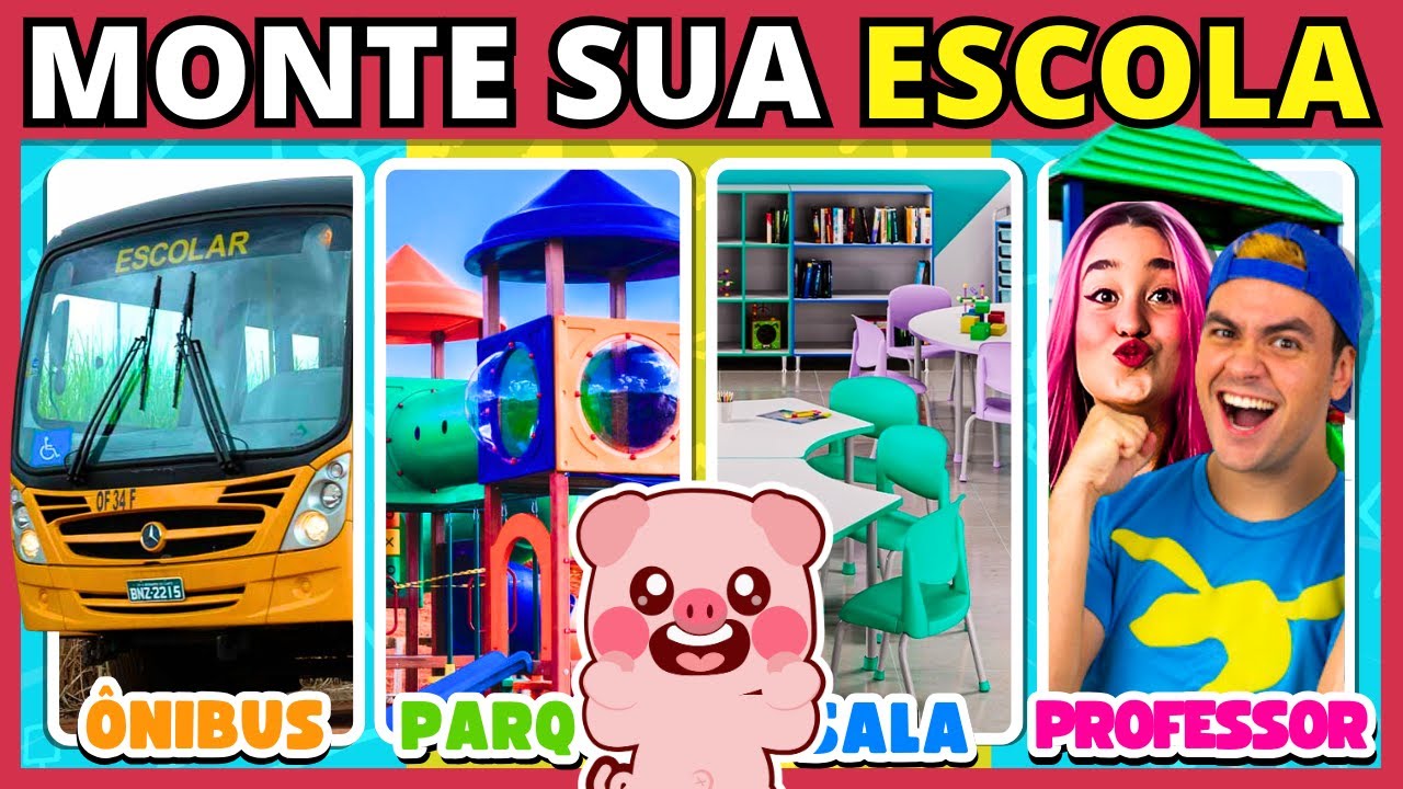 🏫 CONSTRUA A ESCOLA DOS SEUS SONHOS 🎒 | Edição Especial: Escola | Jogo das Escolhas | #quiz #pigquiz