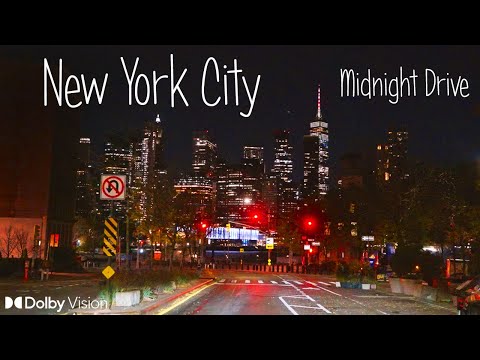 Midnight Drive in New York City - Driving Tour 4K HDR