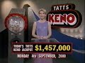 Tatts Keno Draw September 2000