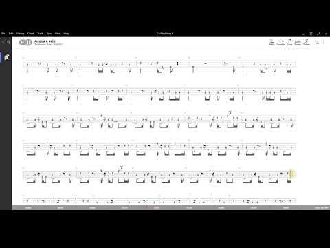 Acqua e sale ( Mina Celentano ) ,Tablatura e base Senza Basso - Backing bass track - NO BASS