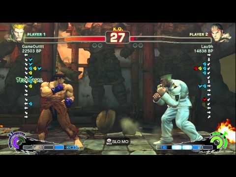 GameOutttt [Guile] vs Laugh [Ryu] SSF4 Japanese Online Ranked Matches - TRUE-HD