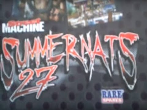 Street Machine Summernats 2014, Canberra.  Car Burnout