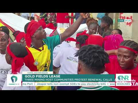 Huniso Residents Protest Against Call to Halt Gold Fields Tarkwa Mine Lease Renewal