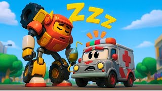 Download lagu 🤖 Ambulance Robot Puts Everyone to Sleep 😴 Robofuse | Car Cartoons for Kids mp3