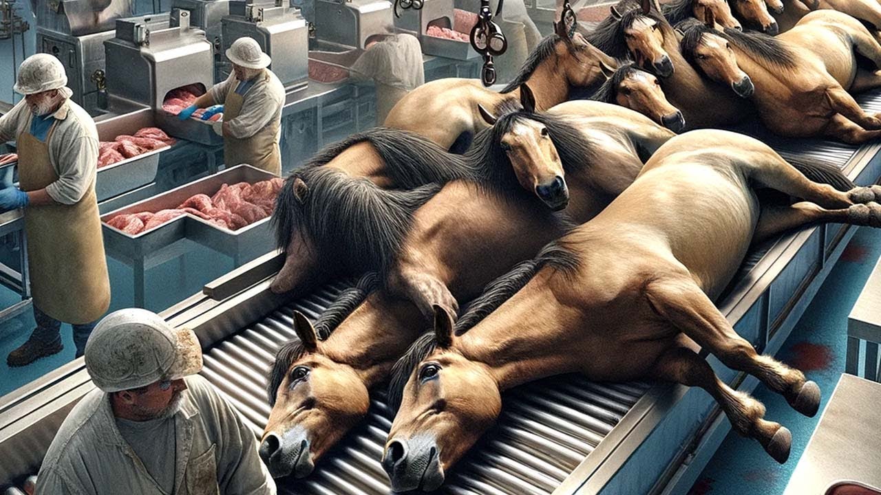 Os Agricultores Americanos Criam E Processam Milhões De Cavalos Desta Forma