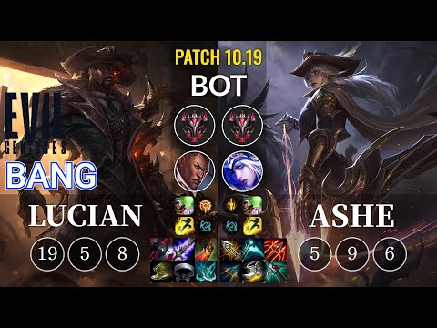 EG Bang Lucian vs Ashe Bot - KR Patch 10.19